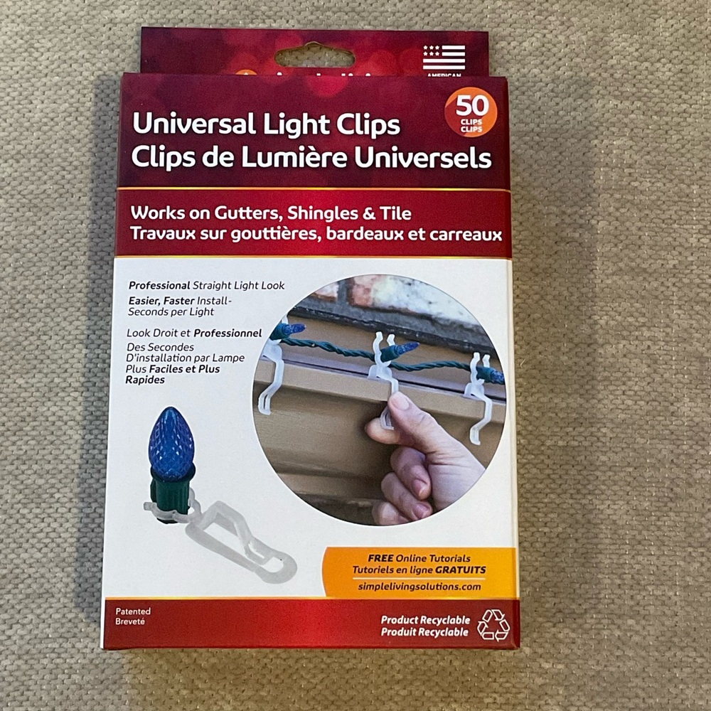 Universal Light Clips - White (Pack of 50)